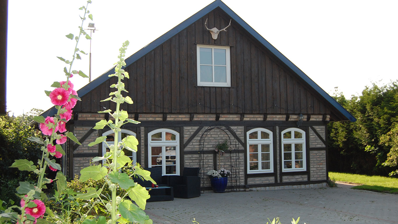 Ferienwohnung Ostsee Elmenhorst Warnemünde Sicht auf Ferienhaus 2